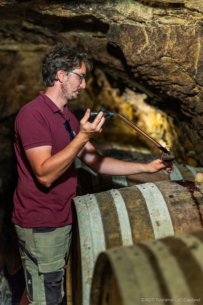 In the wine cellar