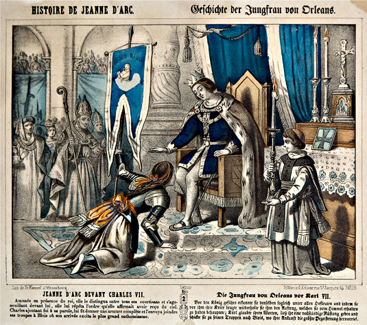 Joan of Arc and Charles VII in Chinon.
