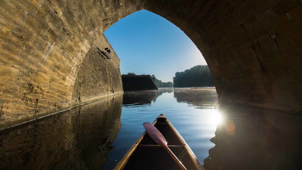 Canoeing on the Cher river