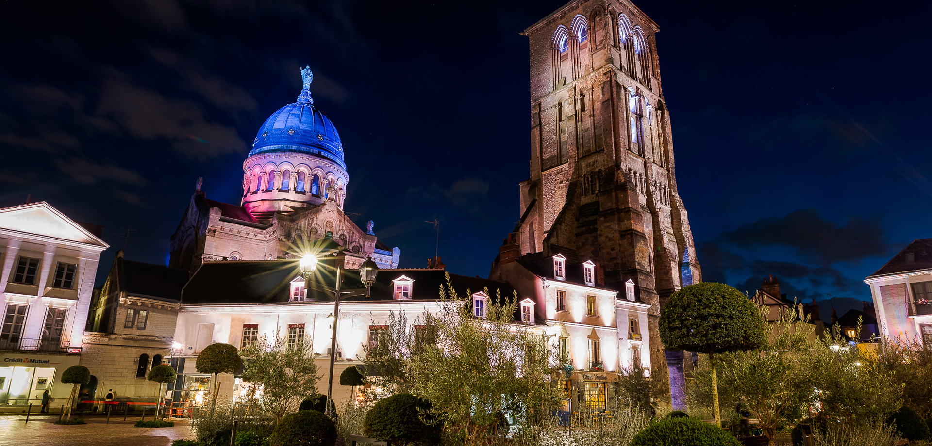 Saint Martin Basilica in Tours, beside the Charlemagne Tower. Way of Saint-James, from Tours to santiago de compostela on a Jacobean year.