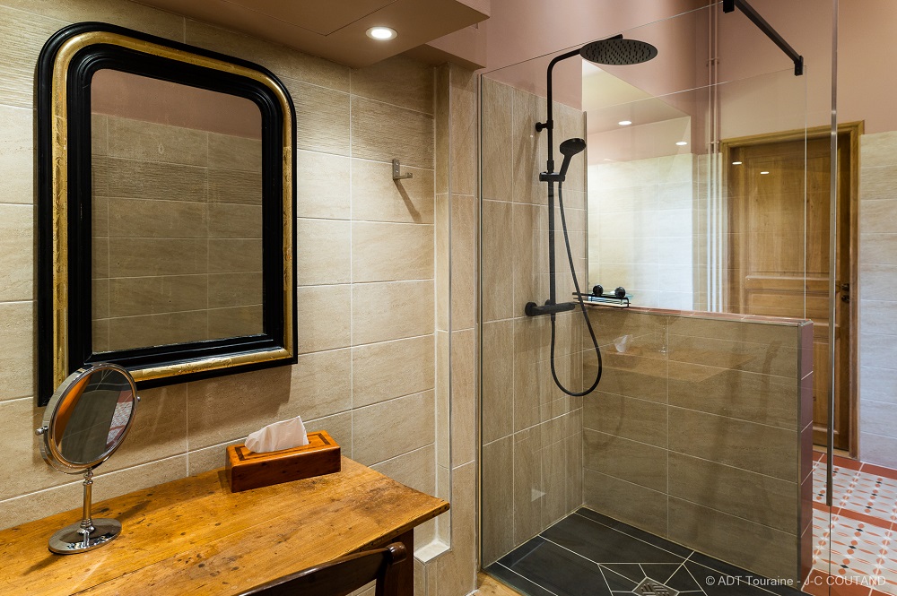 In the bathroom