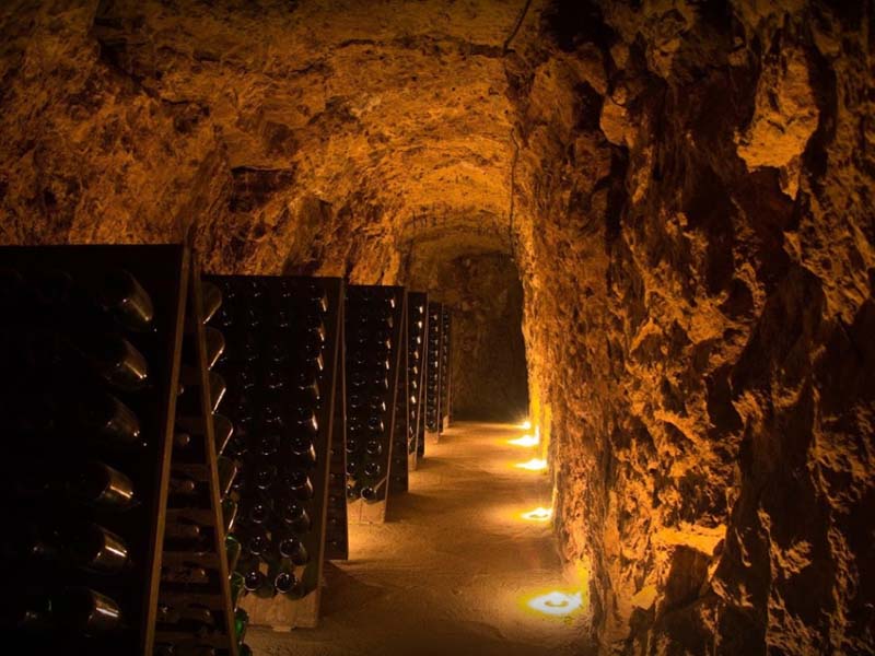 Alain Robert wine cellar - Chancay, France.