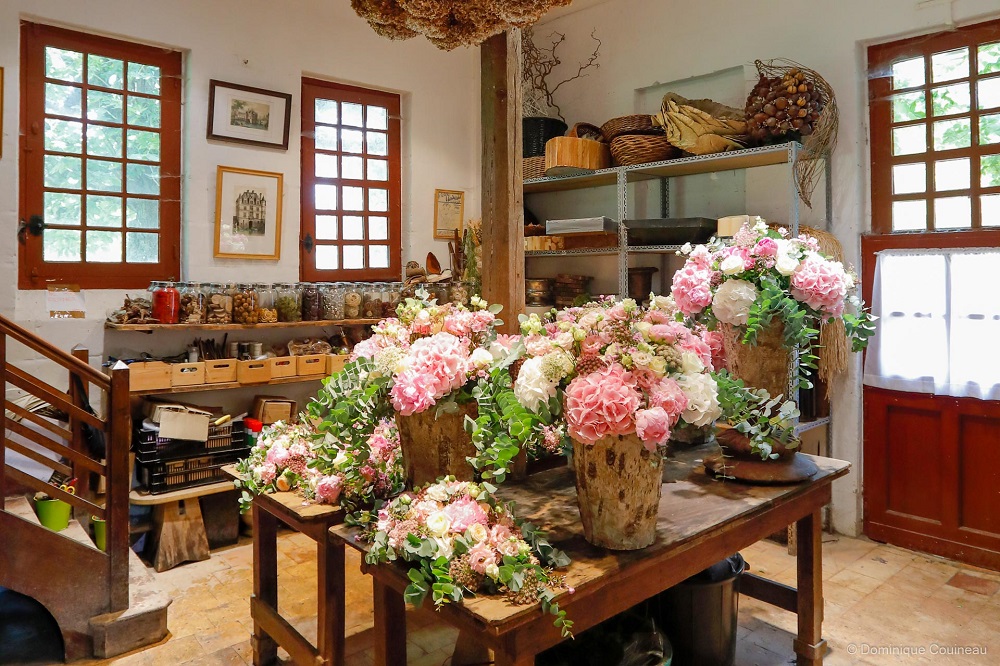 The flower workshop at the Château de Chenonceau