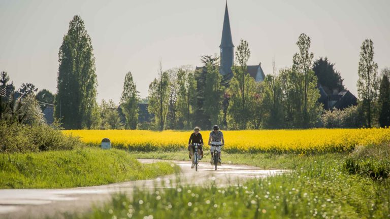 Which is the easiest way to Santiago, in Spain? Certainly the route that passes through Tours, known as the via Turonensis. The way of Saint James passes through Sainte-Catherine de Fierbois, in Indre et Loire. It is part of the Scandiberique, the EuroVélo 3 cycle route from Trondheim in Norway to Santiago de Compostela in Spain, via Tours and the Loire Valley in France. Easy, the Camino de Santiago by bike through Tours is preferred by cyclists.