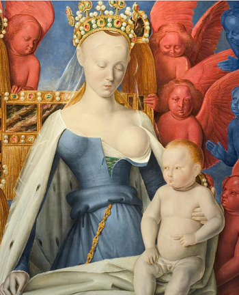 Agnès Sorel by Jean Fouquet - Painting to see during the visit of Loches - France.