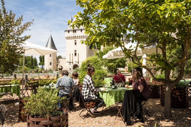 La table des fées, restaurant with local and fresh products in the Rivau castle. Lémeré, France.
