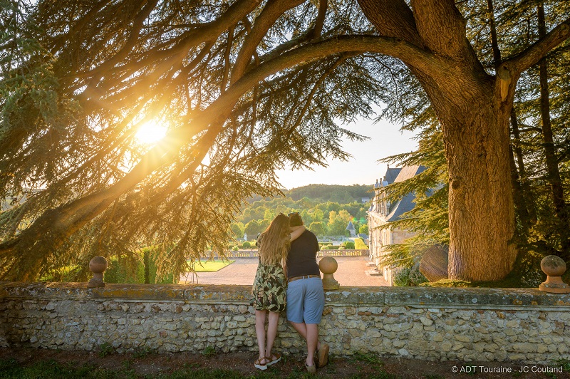 Gardens of Valmer's castle. Loire Valley, France.