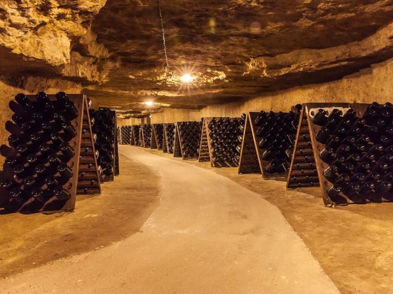 La Cave de Vouvray - The Cellar of Vouvray, Loire Valley, France.