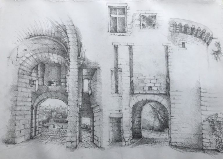 Stage de dessin en extérieur – Loches à portée de crayon-1