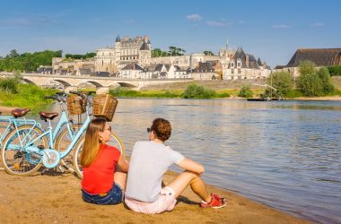 The royal way, a cycle route from Amboise to Chenonceau. France