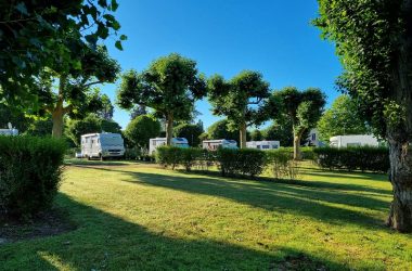 Camper van area of Ligueil, Loire Valley, France. Camping-Car Park