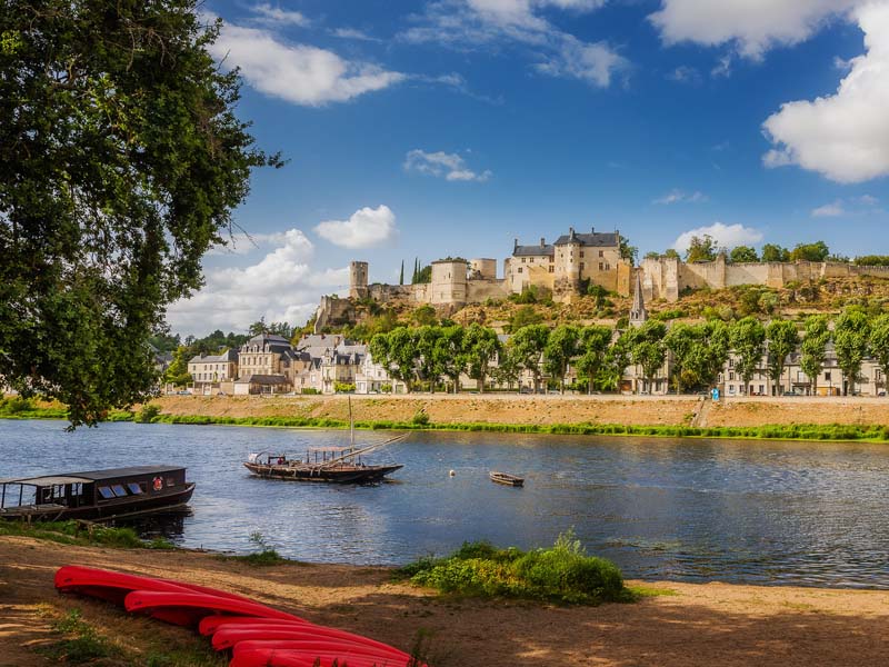 The royal fortress of Chinon - Loire Valley, France.