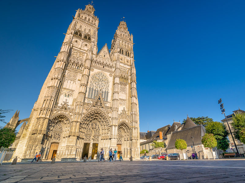 St Gatien Cathedral - Tours, Loire Valley, France. Religious heritage